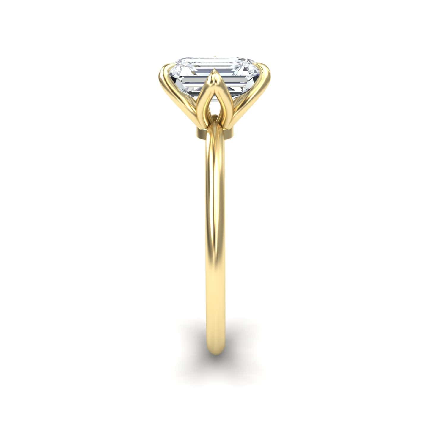 Emerald Solitaire Certified Lab Diamond Engagement Ring - Srimayi
