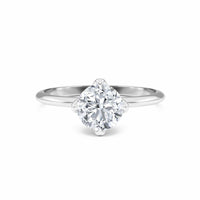 Round Solitaire Certified Natural Diamond Engagement Ring - Srimayi