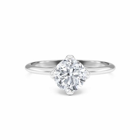 Round Solitaire Certified Natural Diamond Engagement Ring - Srimayi