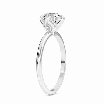Round Solitaire Certified Natural Diamond Engagement Ring - Srimayi