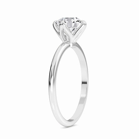 Round Solitaire Certified Natural Diamond Engagement Ring - Srimayi