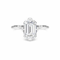 Emerald Solitaire Certified Lab Diamond Engagement Ring - Srimayi