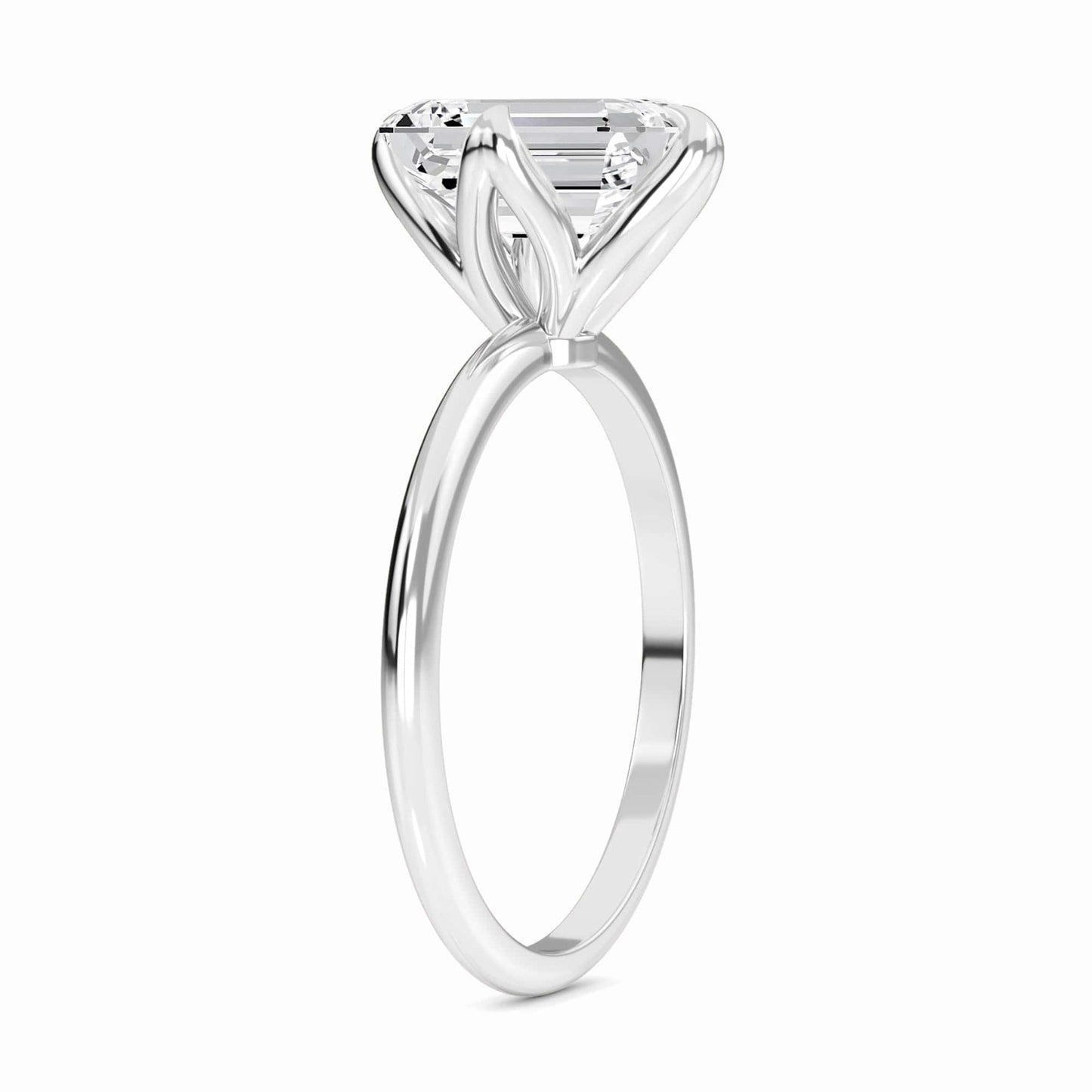 Emerald Solitaire Certified Lab Diamond Engagement Ring - Srimayi
