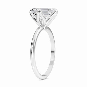 Emerald Solitaire Certified Lab Diamond Engagement Ring - Srimayi