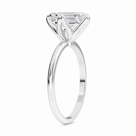 Emerald Solitaire Certified Lab Diamond Engagement Ring - Srimayi