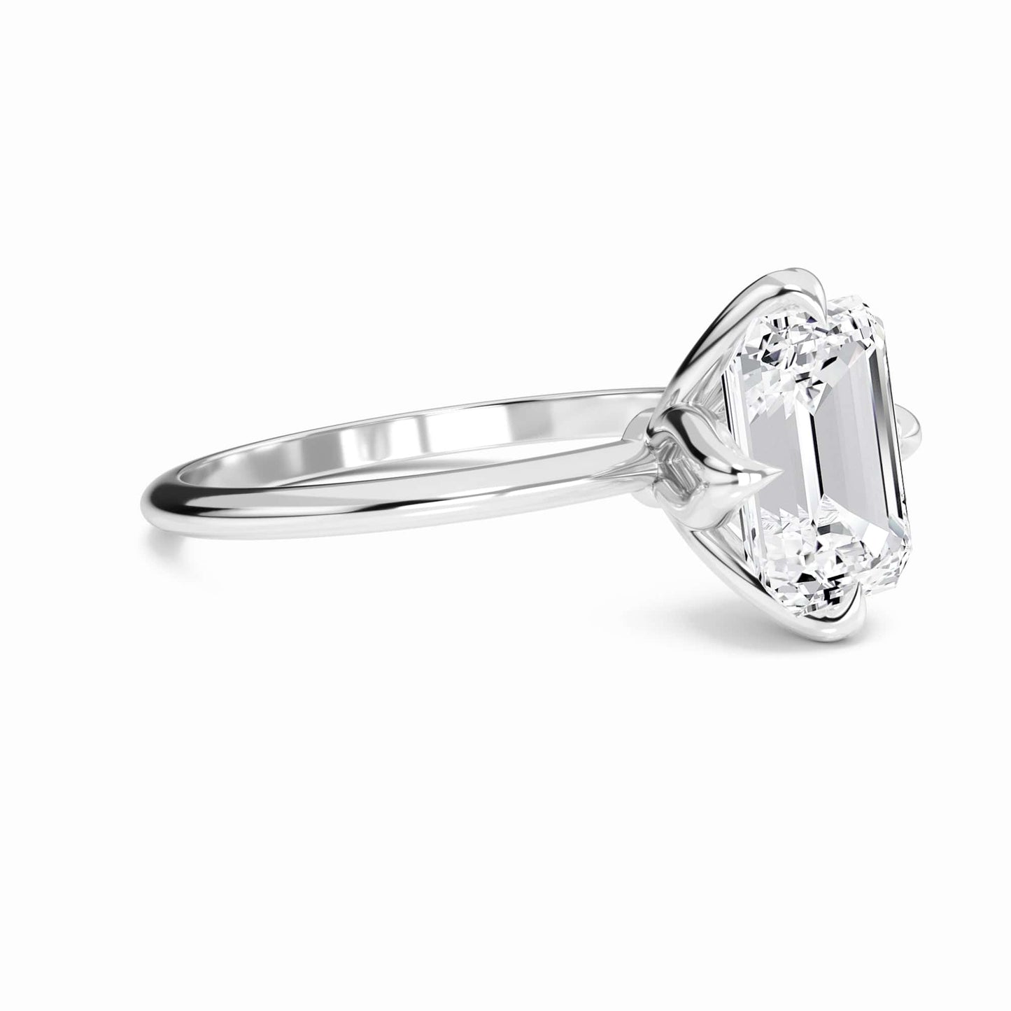 Emerald Solitaire Certified Lab Diamond Engagement Ring - Srimayi