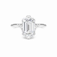 Emerald Solitaire Certified Lab Diamond Engagement Ring - Srimayi