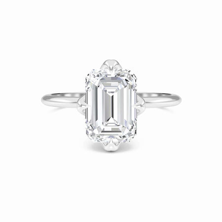 Emerald Solitaire Certified Lab Diamond Engagement Ring - Srimayi