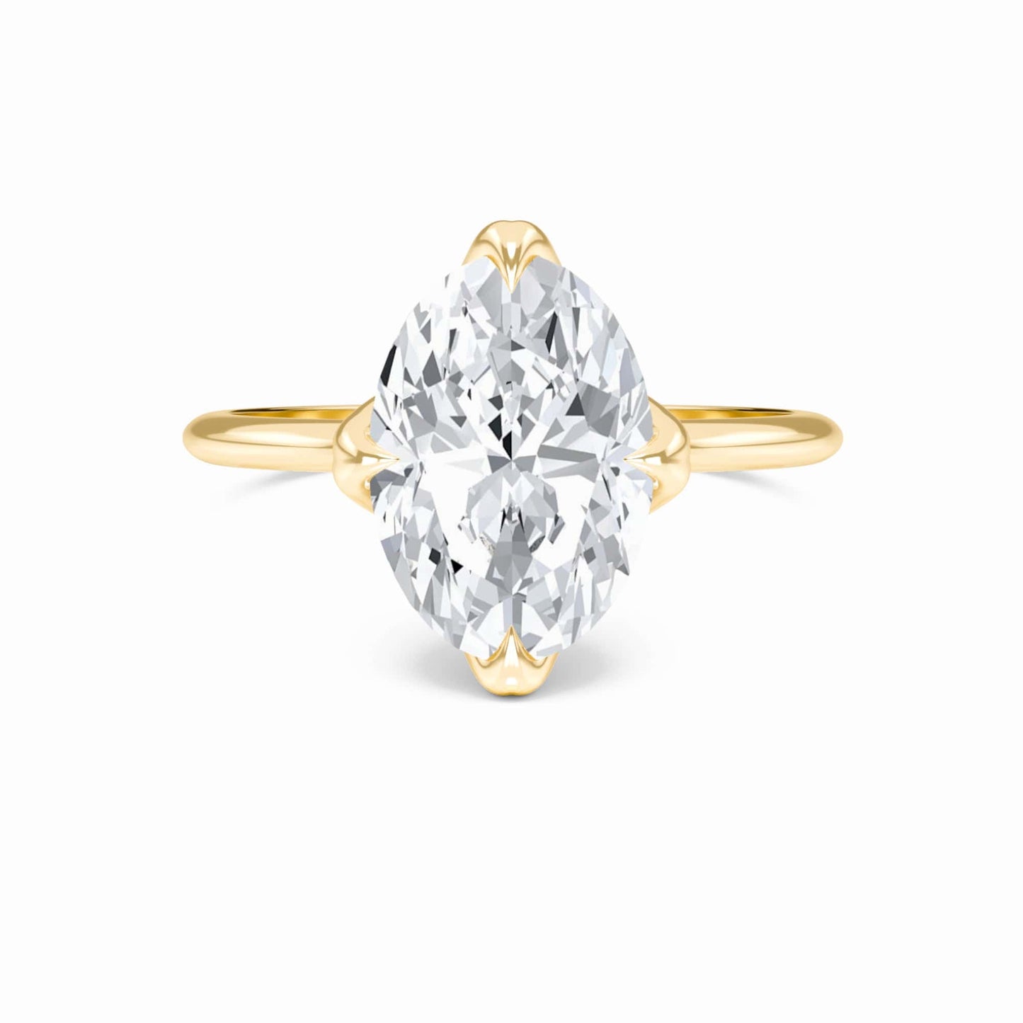Oval Solitaire Certified Lab Diamond Engagement Ring - Srimayi