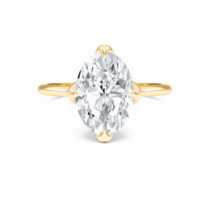 Oval Solitaire Certified Lab Diamond Engagement Ring - Srimayi