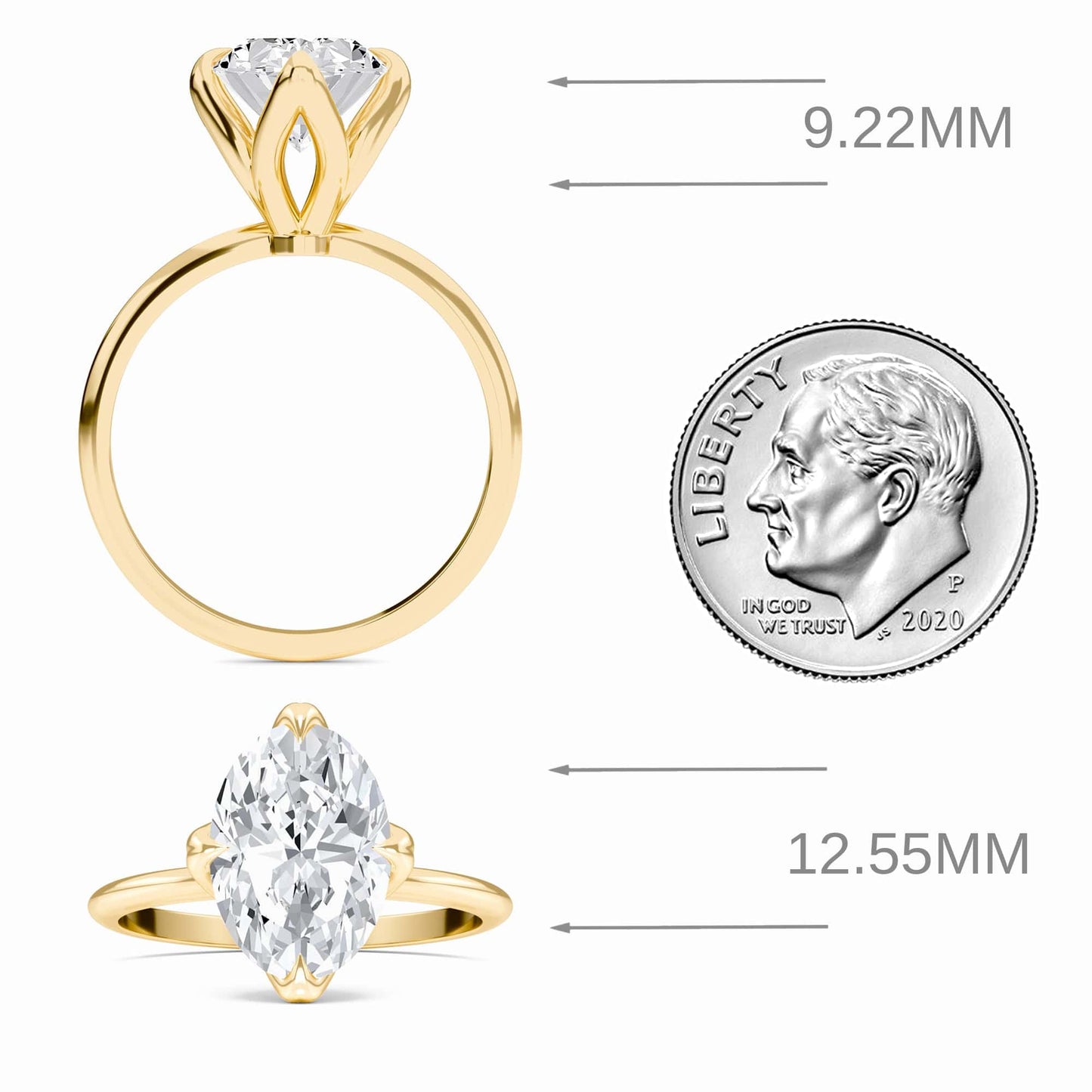 Oval Solitaire Certified Lab Diamond Engagement Ring - Srimayi