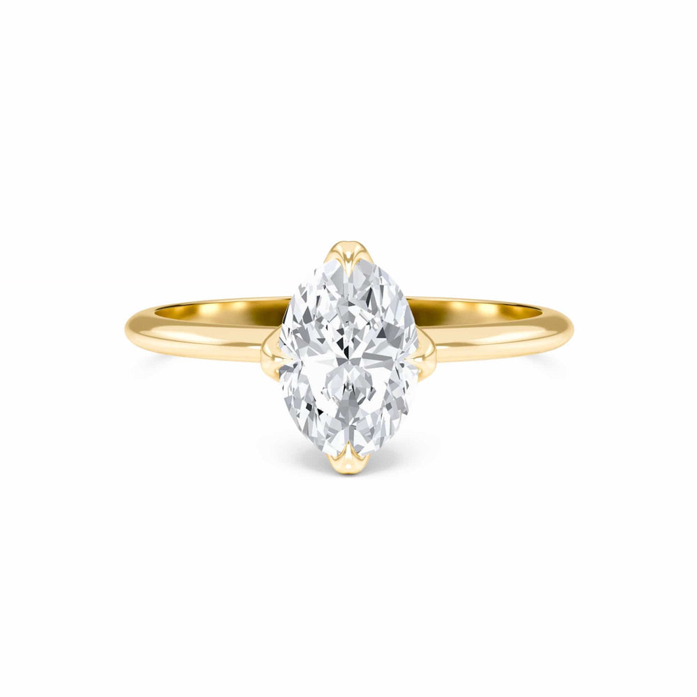 Oval Solitaire Certified Natural Diamond Engagement Ring - Srimayi