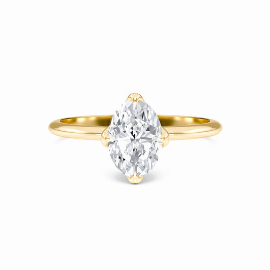 Oval Solitaire Certified Natural Diamond Engagement Ring - Srimayi