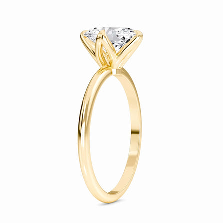 Oval Solitaire Certified Natural Diamond Engagement Ring - Srimayi