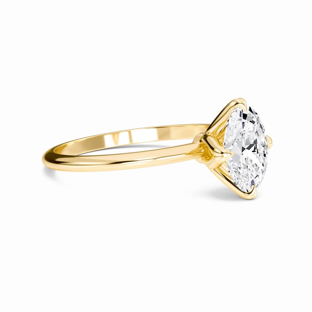 Oval Solitaire Certified Natural Diamond Engagement Ring - Srimayi