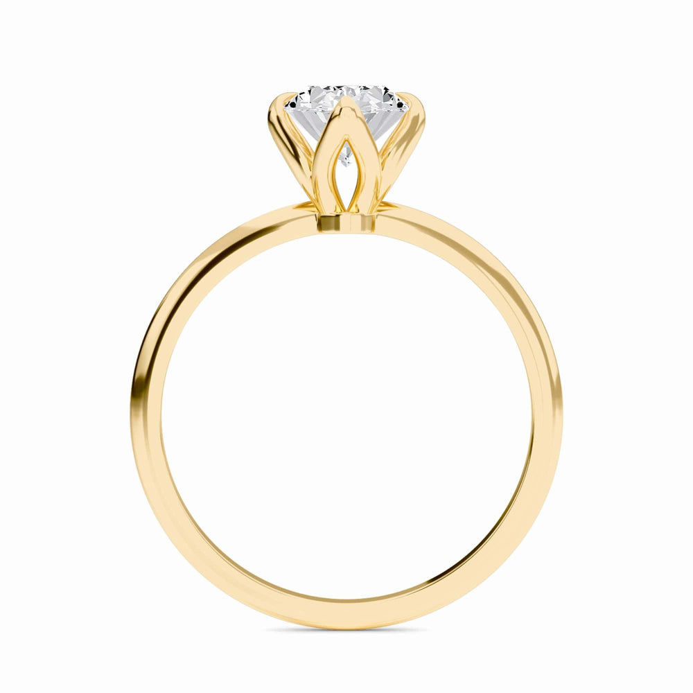 Oval Solitaire Certified Natural Diamond Engagement Ring - Srimayi