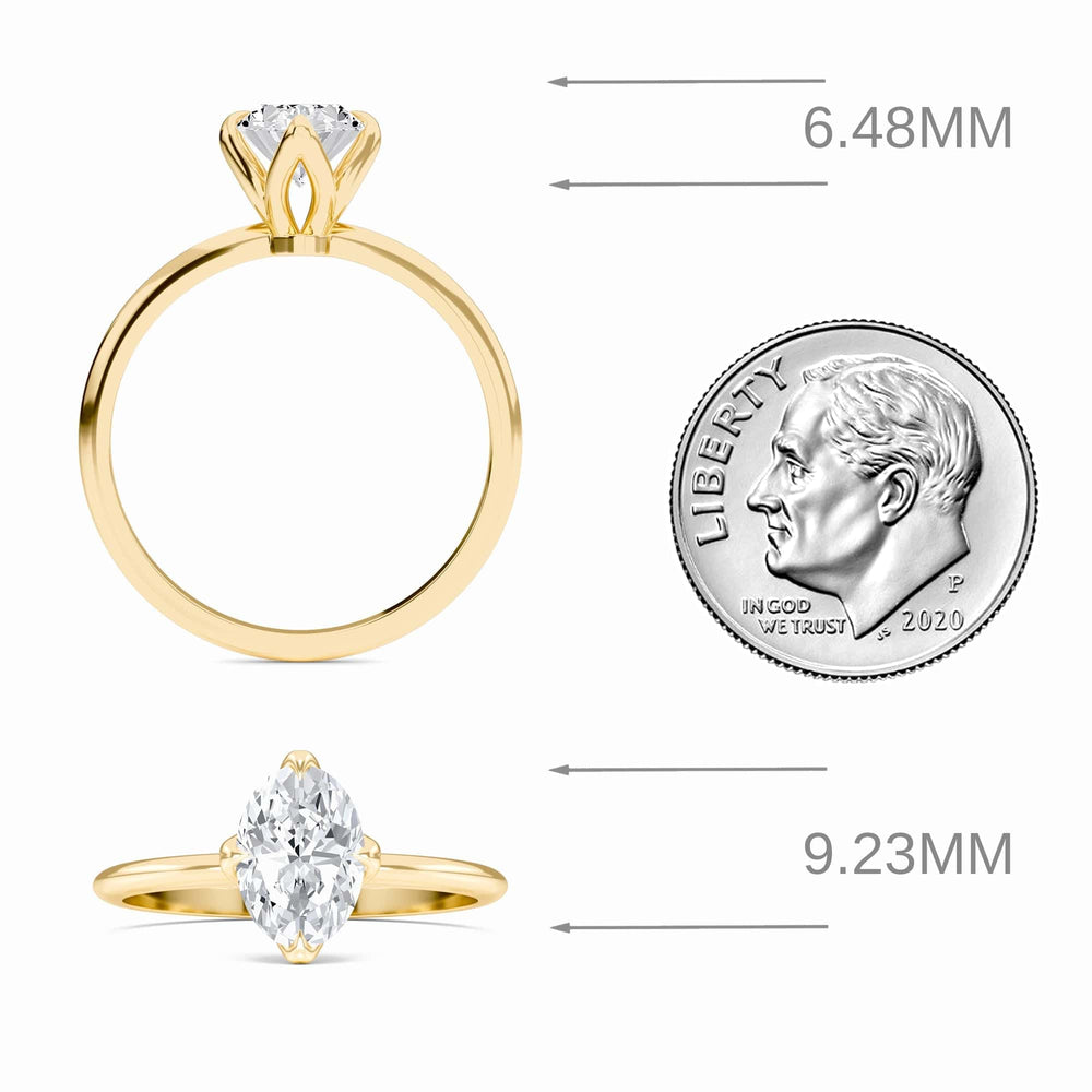 Oval Solitaire Certified Natural Diamond Engagement Ring - Srimayi
