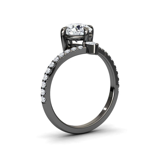 White Diamond Tiara-Inspired Engagement Ring - Aarohi