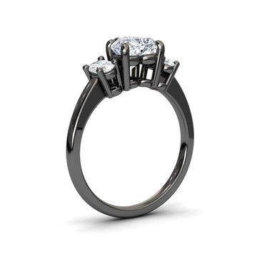 White Diamond Classic Three Stone Engagement Ring - Andrea