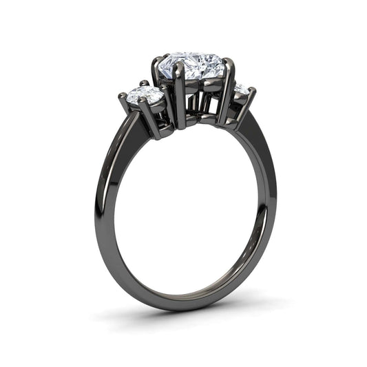 White Diamond Classic Three Stone Engagement Ring - Andrea
