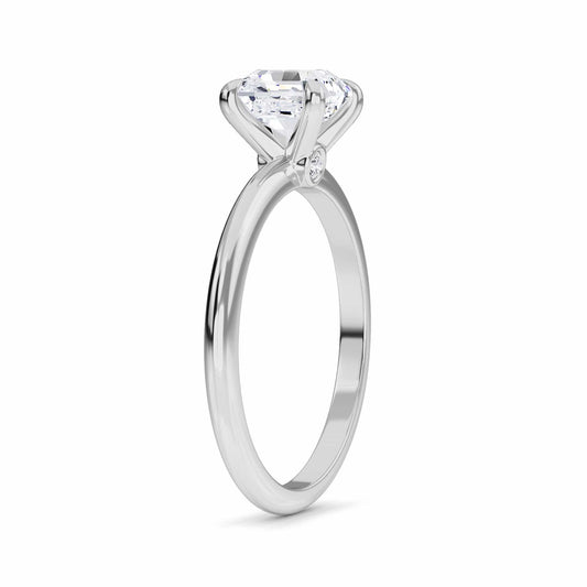 White Diamond Classic Solitaire Diamond Engagement Ring - Faith
