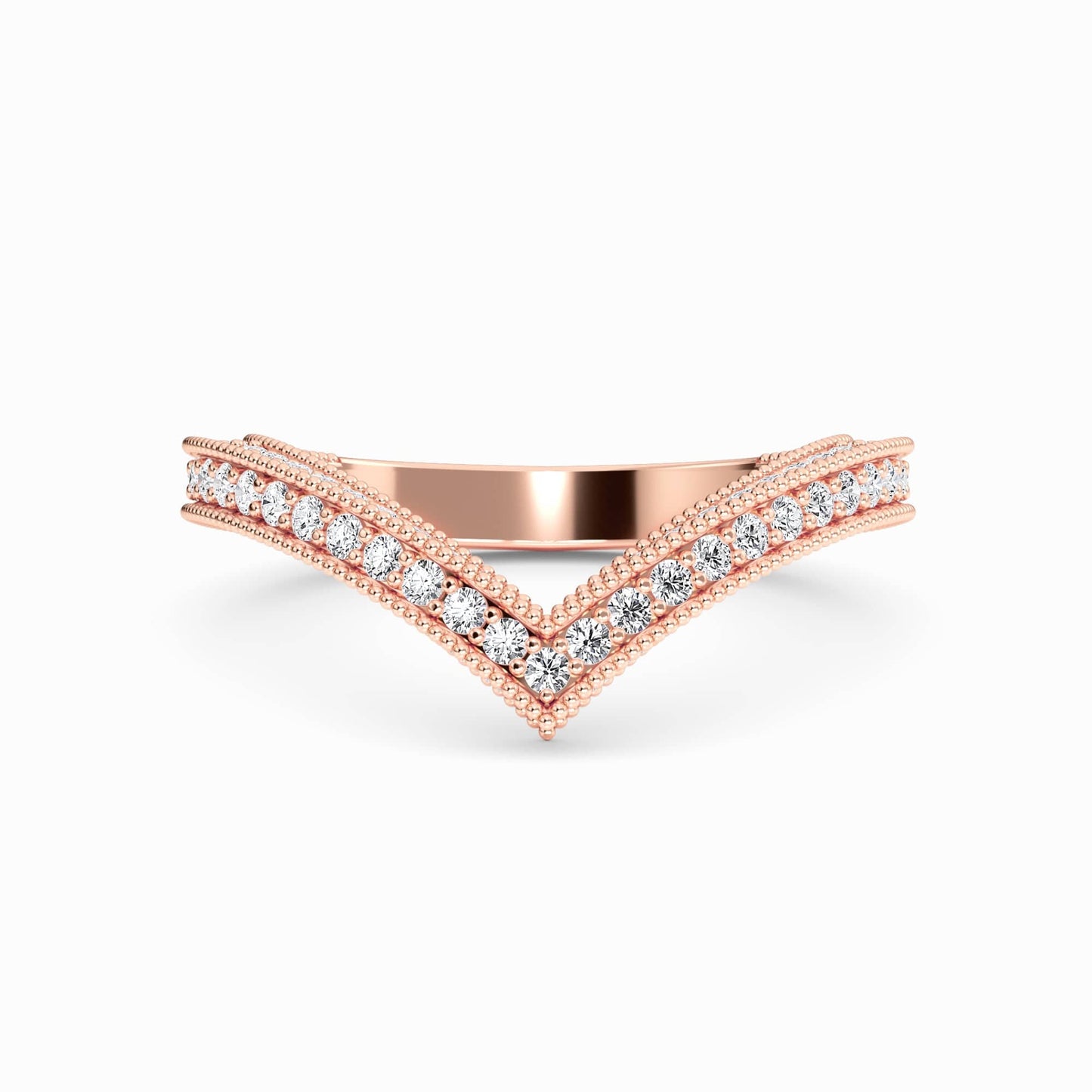 White Diamond Three Stone Halo Pave Bridal Set Engagement Ring - Ottilie
