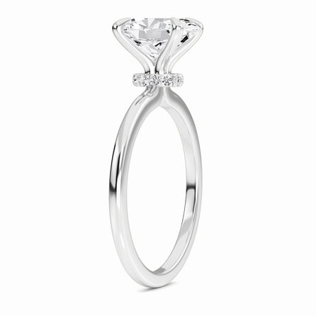 Oval Hidden Halo Certified Lab Diamond Engagement Ring - Janelle