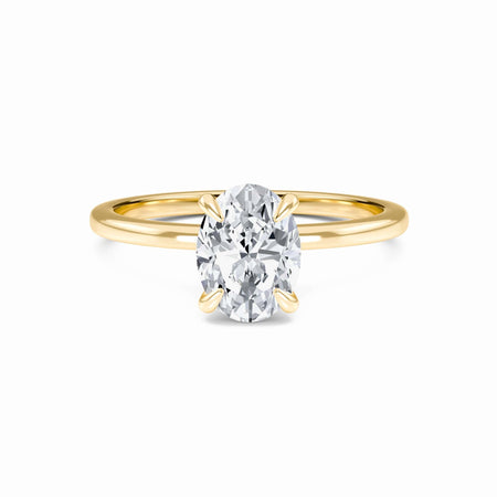 Oval Hidden Halo Certified Lab Diamond Engagement Ring - Janelle