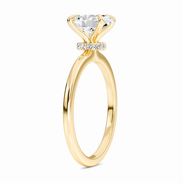 Oval Hidden Halo Certified Lab Diamond Engagement Ring - Janelle