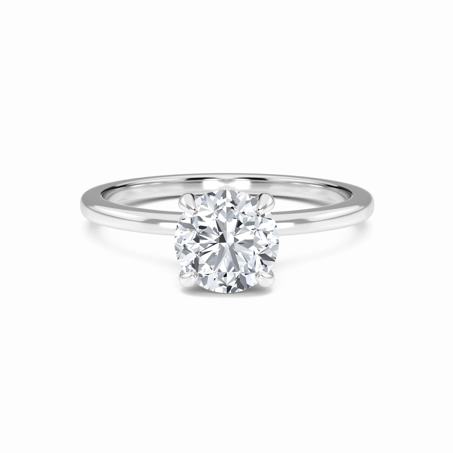Round Hidden Halo Certified Lab Diamond Engagement Ring - Janelle
