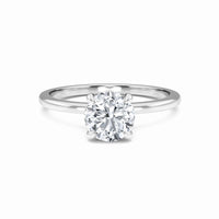 Round Hidden Halo Certified Lab Diamond Engagement Ring - Janelle