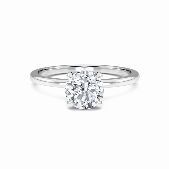 Round Hidden Halo Certified Lab Diamond Engagement Ring - Janelle