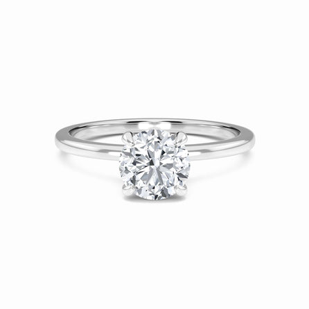 Round Hidden Halo Certified Lab Diamond Engagement Ring - Janelle