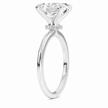 Oval Hidden Halo Certified Lab Diamond Engagement Ring - Janelle