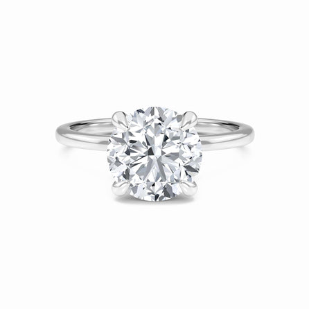 Round Hidden Halo Certified Lab Diamond Engagement Ring - Janelle