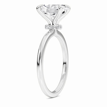 Oval Hidden Halo Certified Lab Diamond Engagement Ring - Janelle