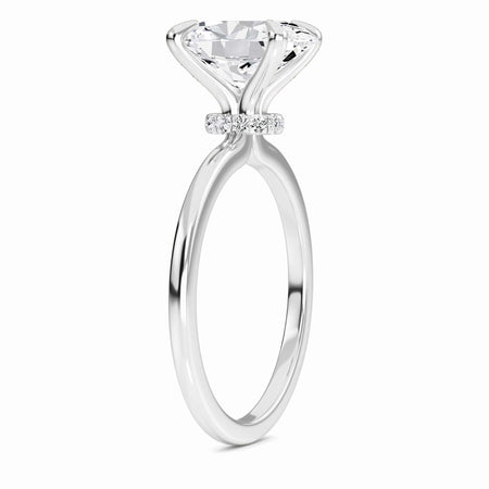 Oval Hidden Halo Certified Lab Diamond Engagement Ring - Janelle