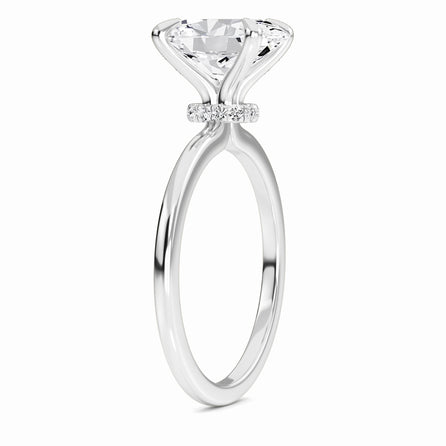 Oval Hidden Halo Certified Lab Diamond Engagement Ring - Janelle