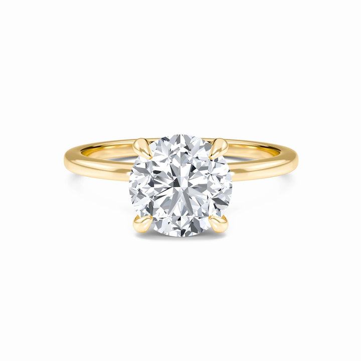 Round Hidden Halo Certified Lab Diamond Engagement Ring - Janelle