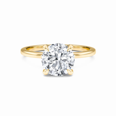 Round Hidden Halo Certified Lab Diamond Engagement Ring - Janelle