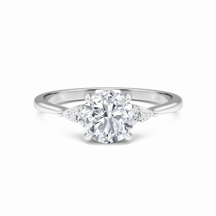 Round Three-Stone Certified Lab Diamond Engagement Ring - Lorraine