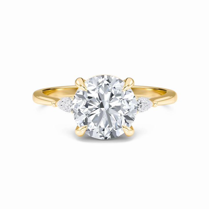 Round Three-Stone Certified Lab Diamond Engagement Ring - Lorraine