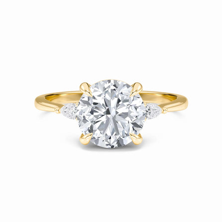 Round Three-Stone Certified Lab Diamond Engagement Ring - Lorraine