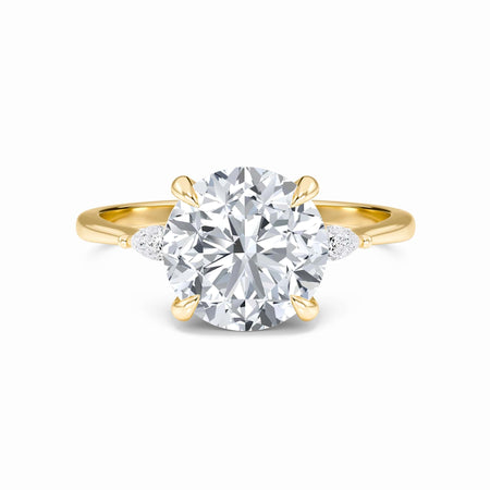 Round Three-Stone Certified Lab Diamond Engagement Ring - Lorraine