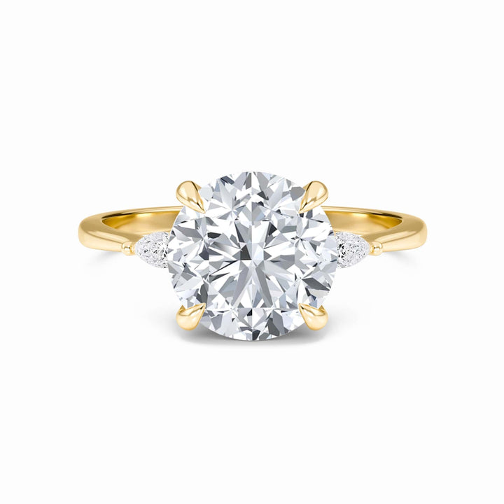 Round Three-Stone Certified Lab Diamond Engagement Ring - Lorraine