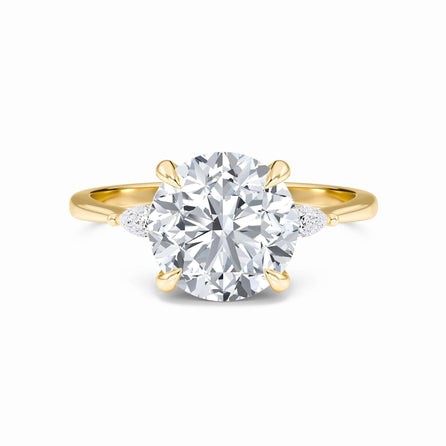 Round Three-Stone Certified Lab Diamond Engagement Ring - Lorraine