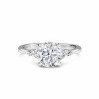 Round Cluster Side Certified Lab Diamond Engagement Ring - Lacey