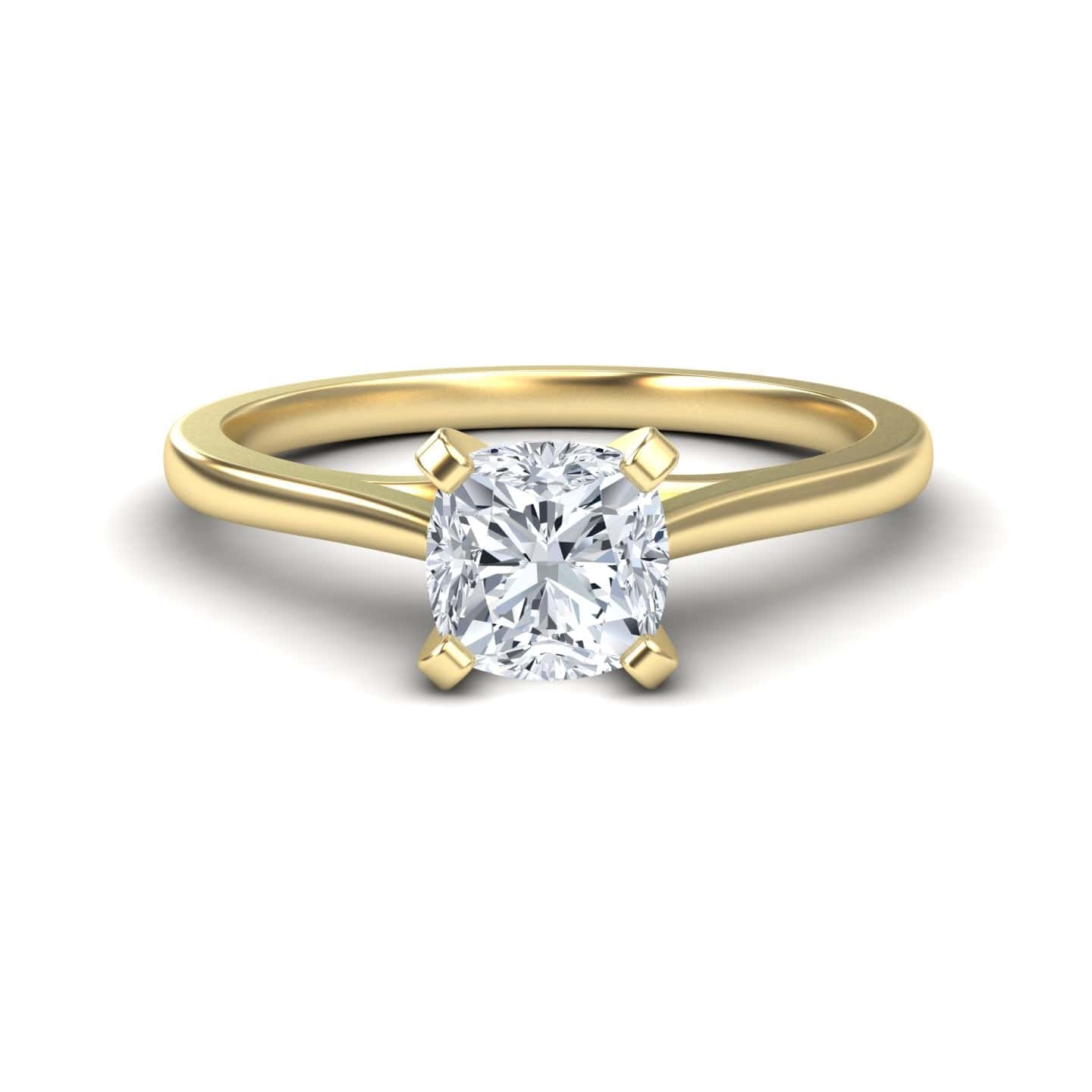 White Diamond Classic Solitaire Engagement Ring - Jinhai