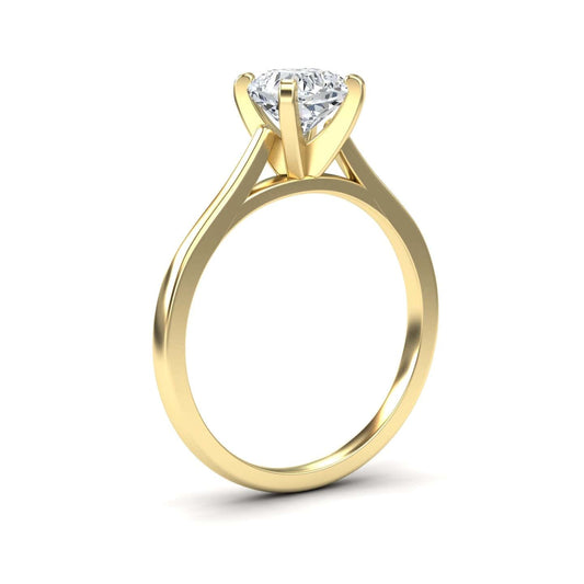 White Diamond Classic Solitaire Engagement Ring - Jinhai