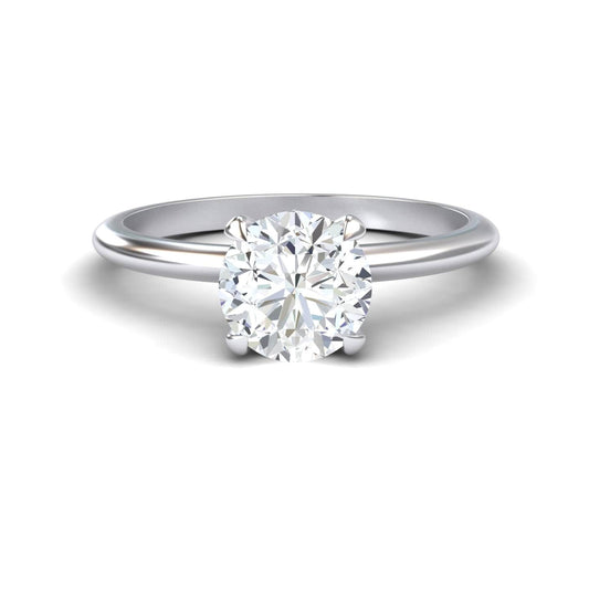 White Diamond Classic 4-Prong Solitaire Engagement Ring - Oakley